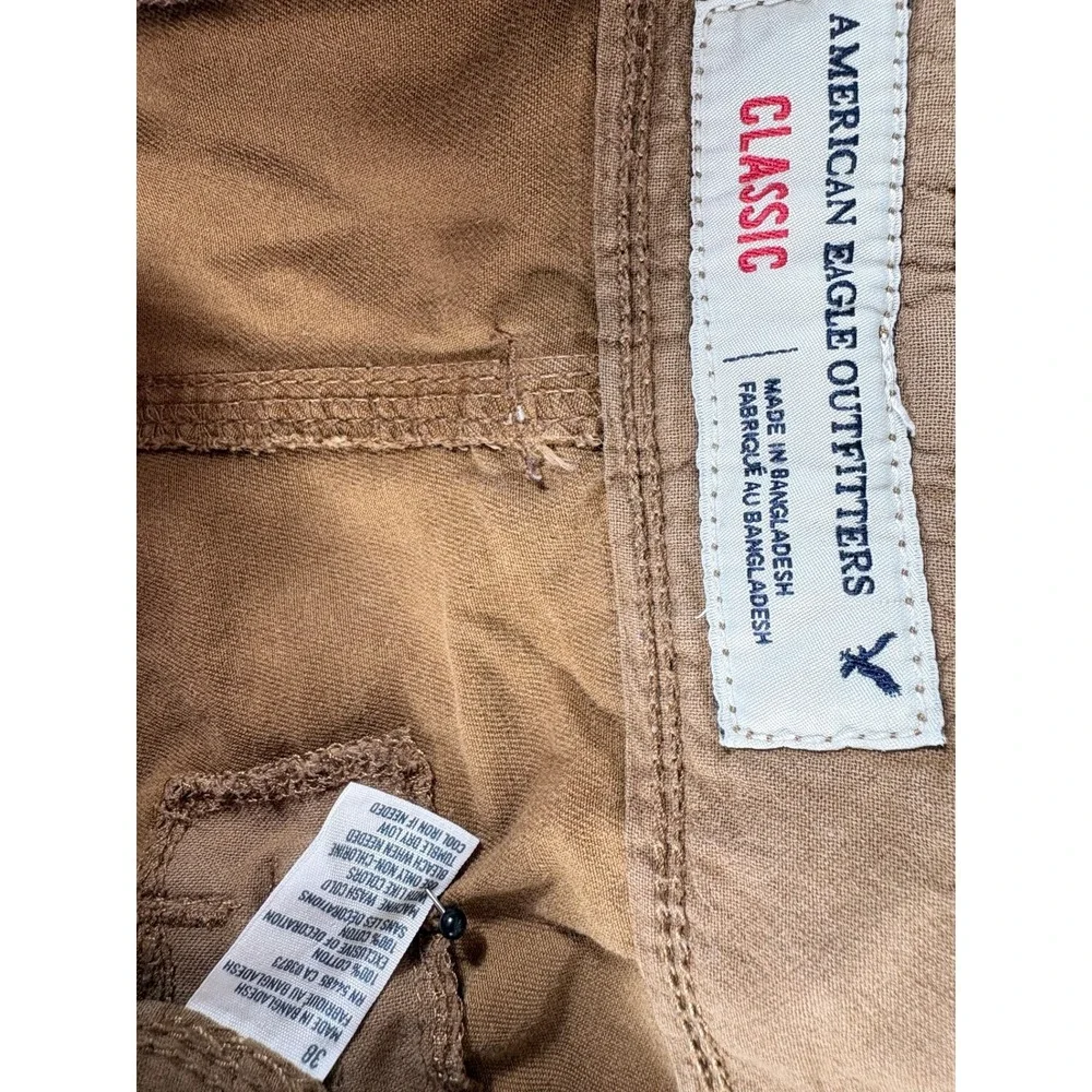American Eagle Cargo Shorts Mens 38 Brown Classic Fit Durable Workwear Outdoor